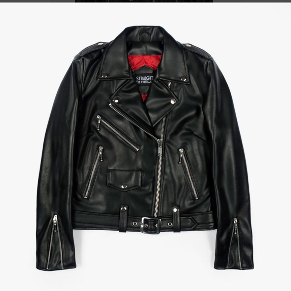 Straight To Hell vegan leather commando jacket - Picture 3 of 8